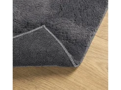 Alfombra lavable de pelo corto suave HUARTE antracita 240x240 cm