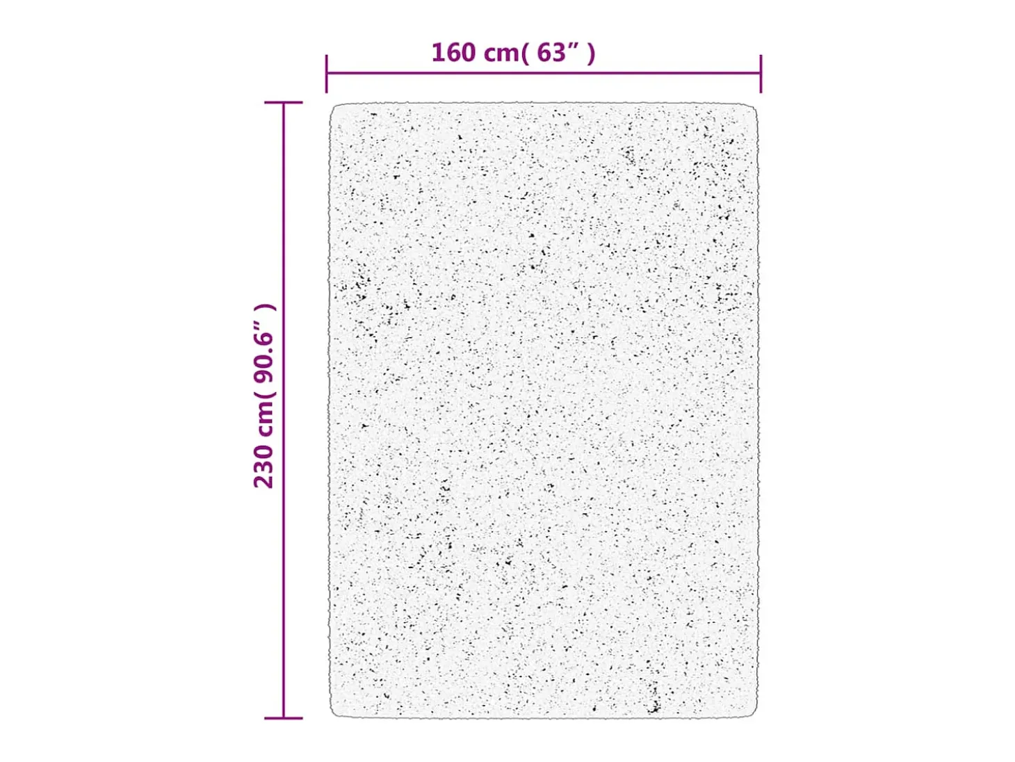 Alfombra lavable de pelo corto suave HUARTE antracita 160x230 cm