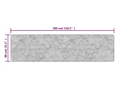 Alfombra lavable multicolor 80x300 cm antideslizante