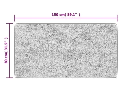 Alfombra lavable multicolor 80x150 cm antideslizante