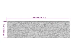 Alfombra lavable multicolor 80x300 cm antideslizante