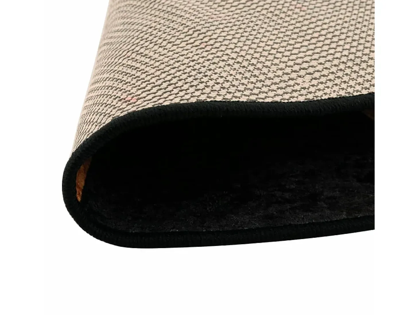 Alfombra lavable negra y dorada Ø 120 cm antideslizante