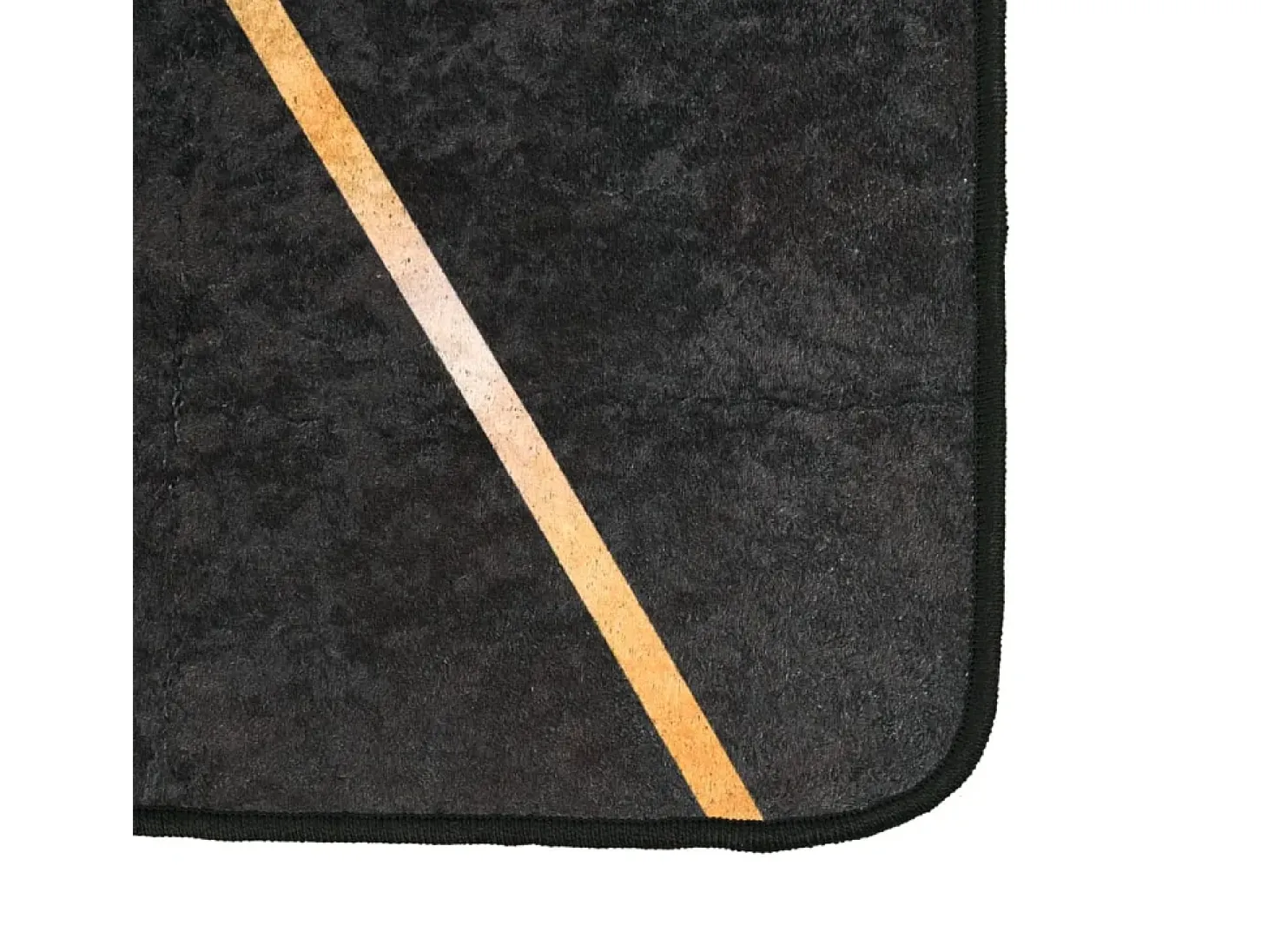 Alfombra lavable negra y dorada 80x150 cm antideslizante