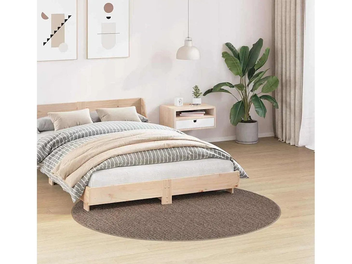 Alfombra Marrón 160 x 160 cm Polipropileno