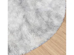 Alfombra NAVARRA Shaggy Gris Plata 100x100 cm
