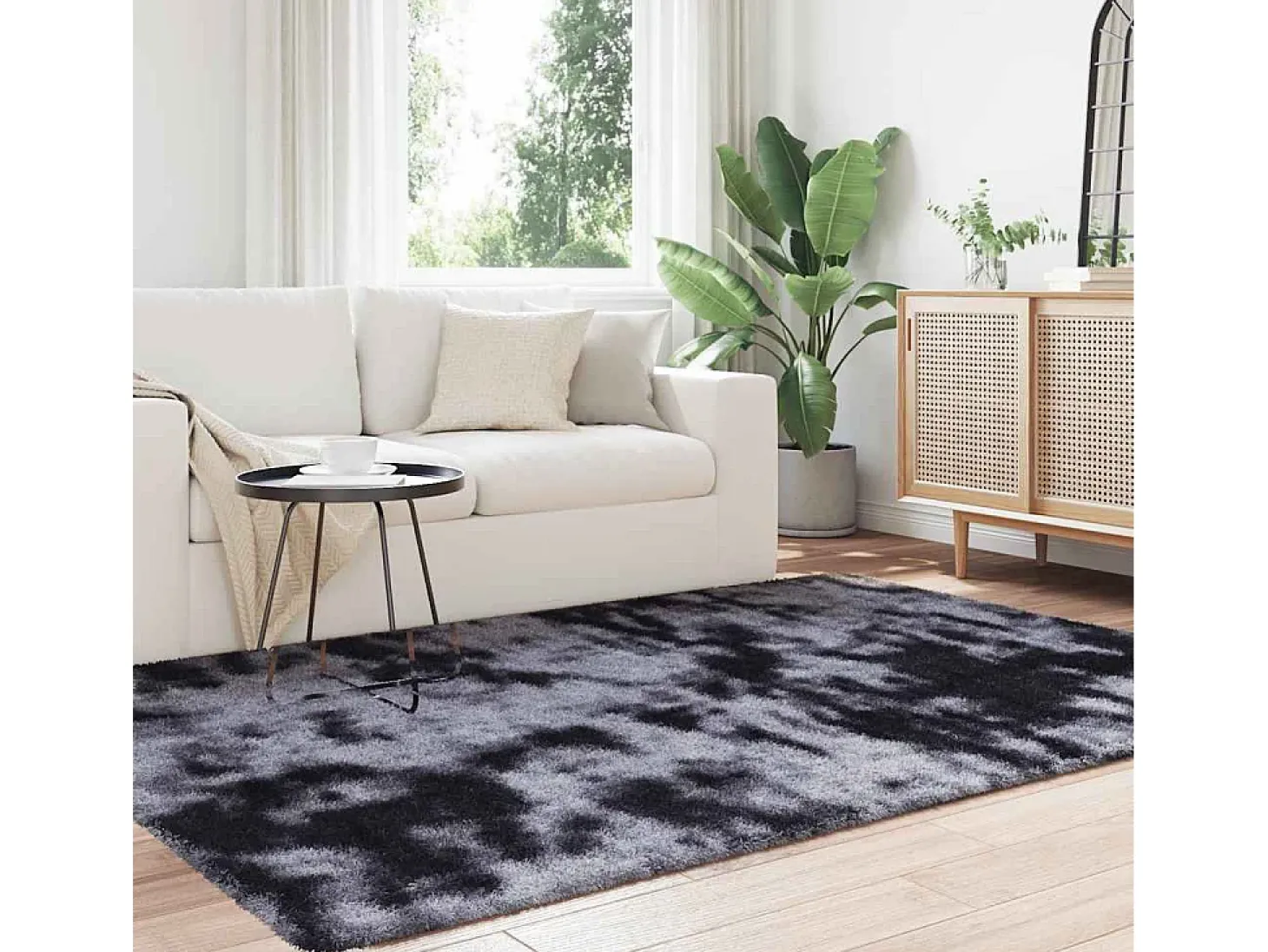 Alfombra NAVARRA Shaggy Gris Oscuro 130x200 cm