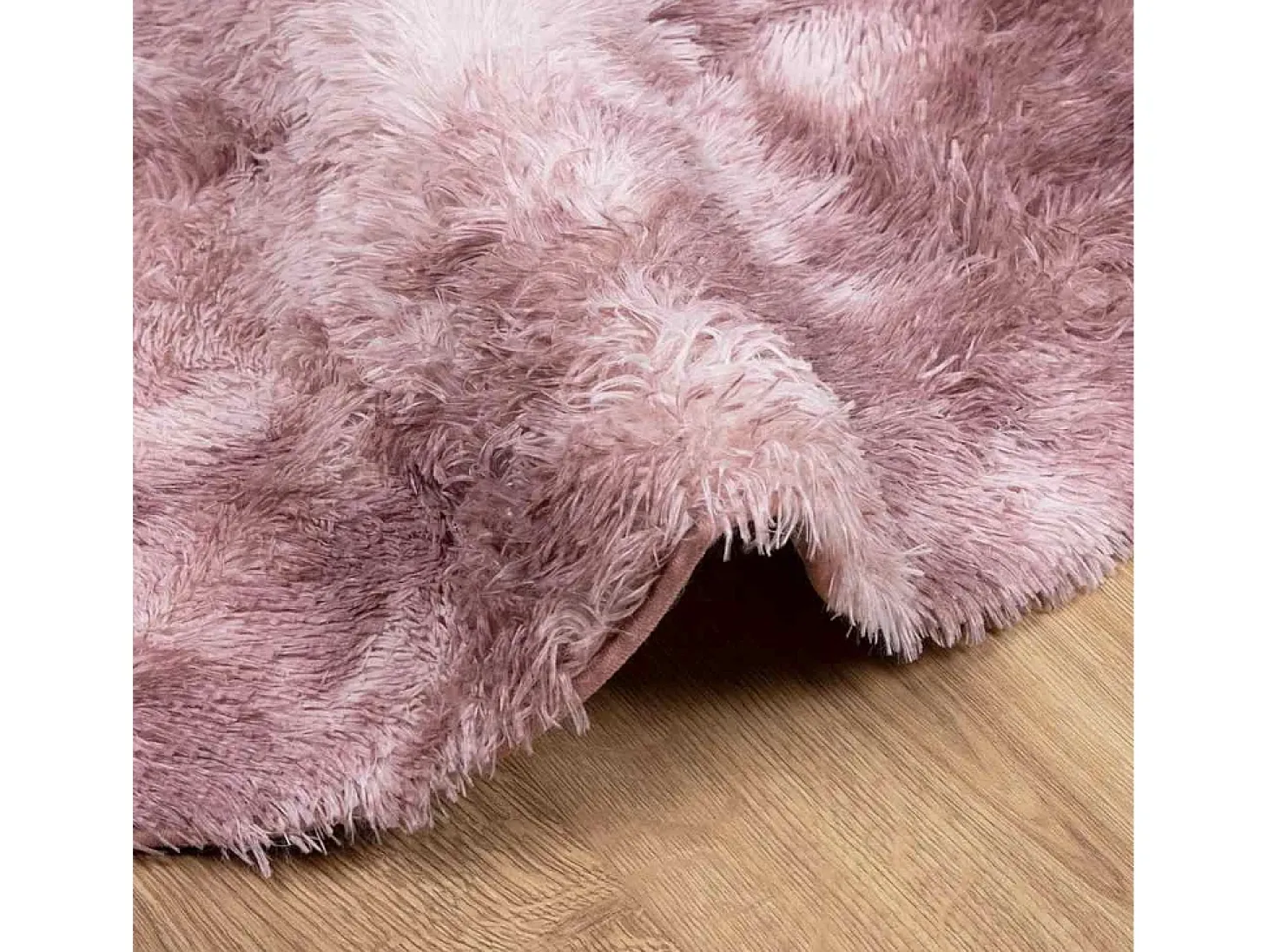 Alfombra NAVARRA Shaggy Rosa Empolvado 120x120 cm