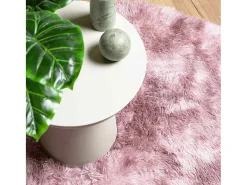 Alfombra NAVARRA Shaggy Rosa Empolvado 120x120 cm
