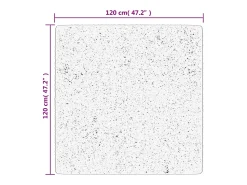Alfombra OVIEDO de pelo corto color crema 120x120 cm