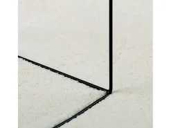 Alfombra OVIEDO de pelo corto color crema Ø 160 cm
