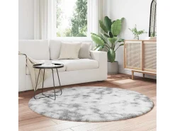 Alfombra peluda NAVARRA Gris Plata 160x160 cm