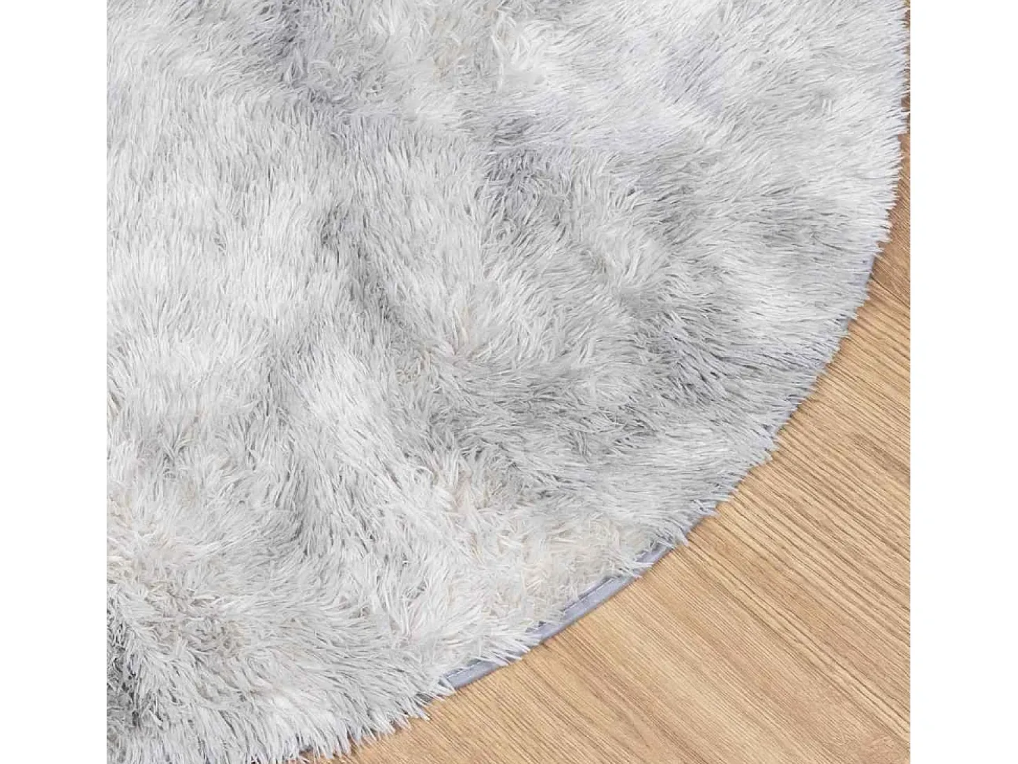 Alfombra peluda NAVARRA Gris Plata 160x160 cm