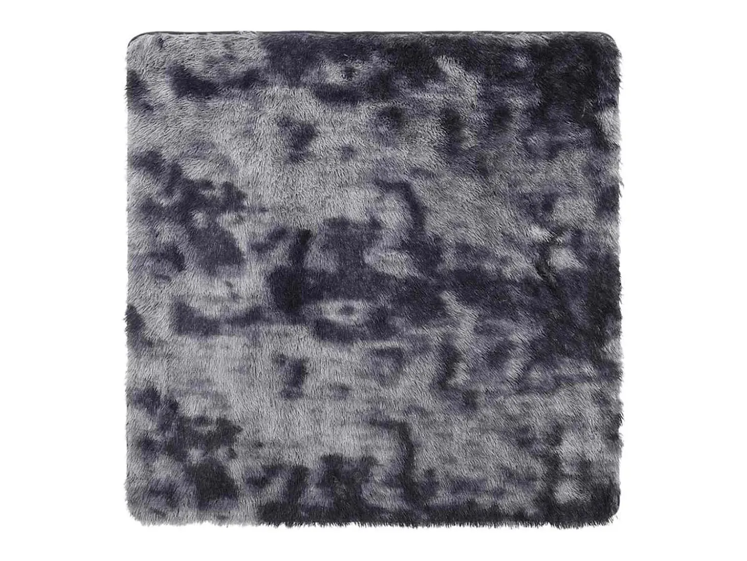 Alfombra peluda NAVARRA gris oscuro 160x160 cm