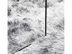Alfombra peluda NAVARRA Gris Plata 160x160 cm