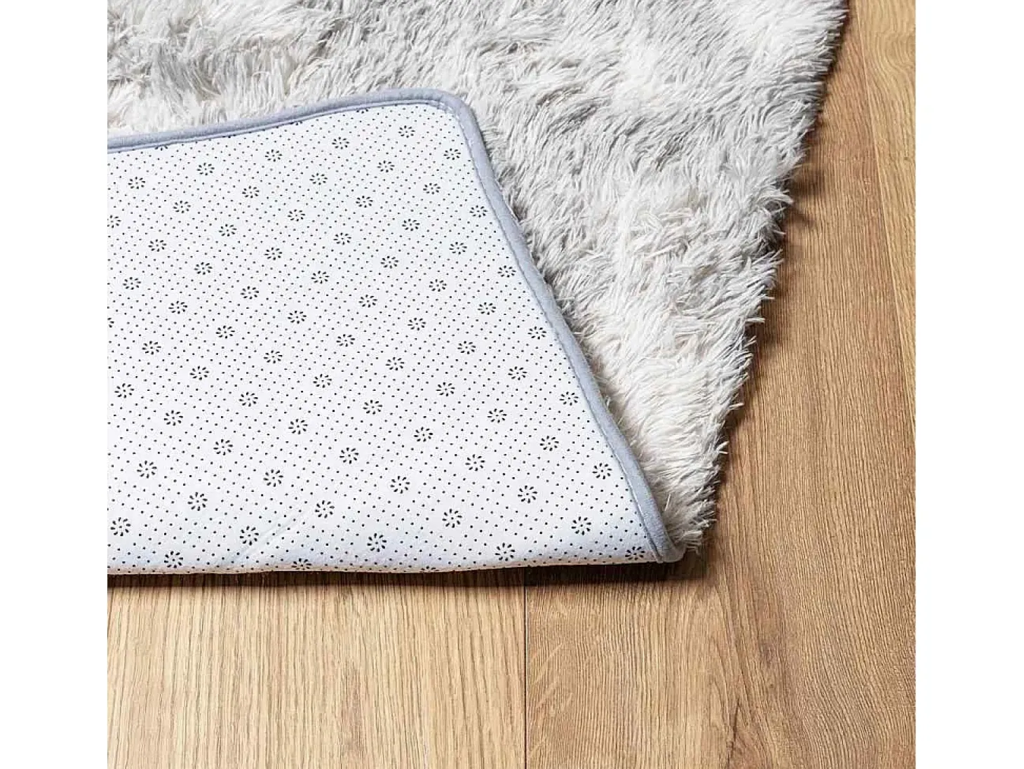 Alfombra peluda NAVARRA Gris Plata 160x160 cm