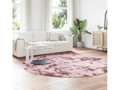 Alfombra peluda NAVARRA Rosa Polvo 240x240 cm