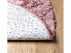 Alfombra peluda NAVARRA Rosa Polvo 240x240 cm