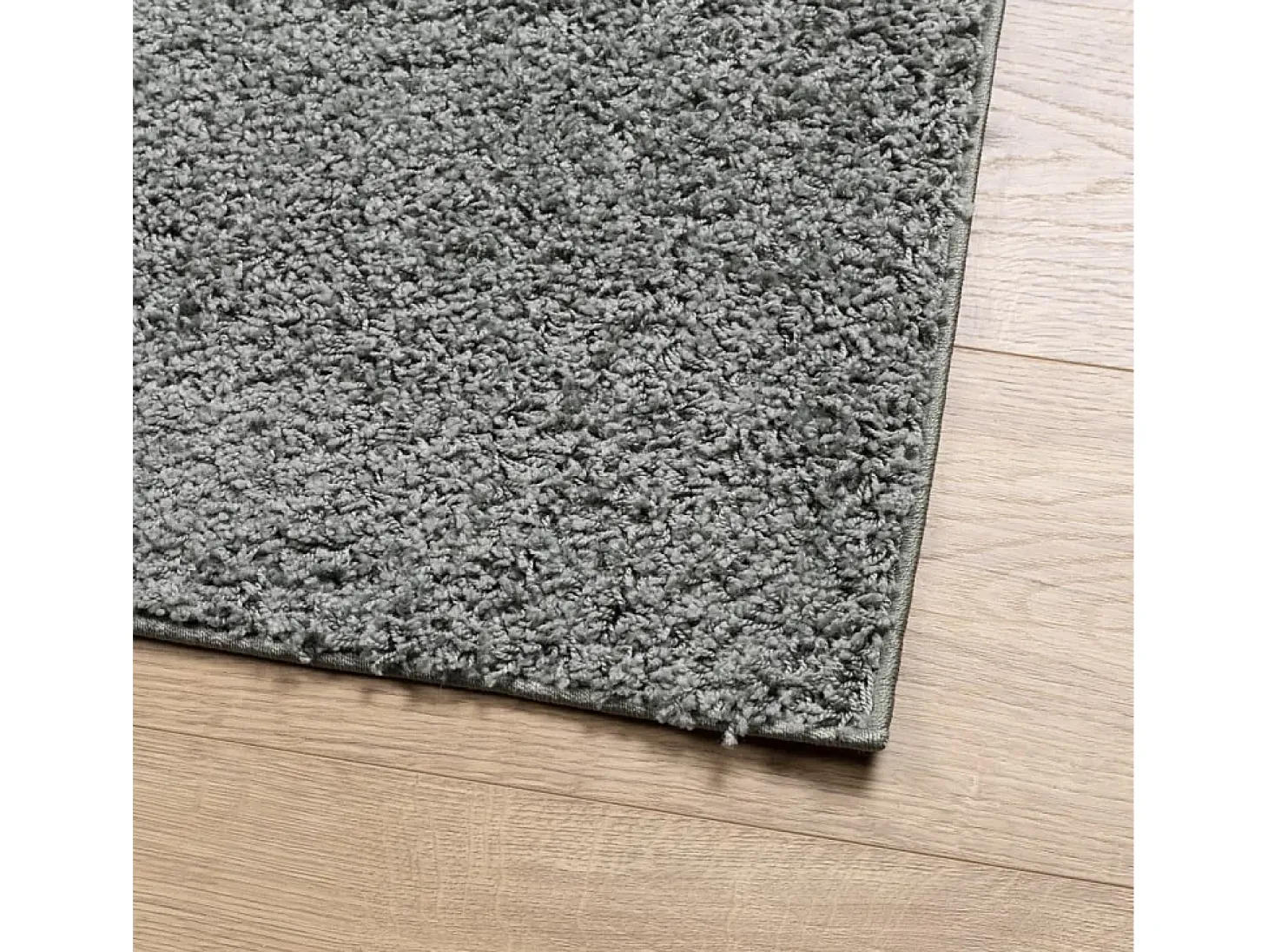 Alfombra peluda PAMPLONA, pelo largo, verde moderno, 80x200 cm
