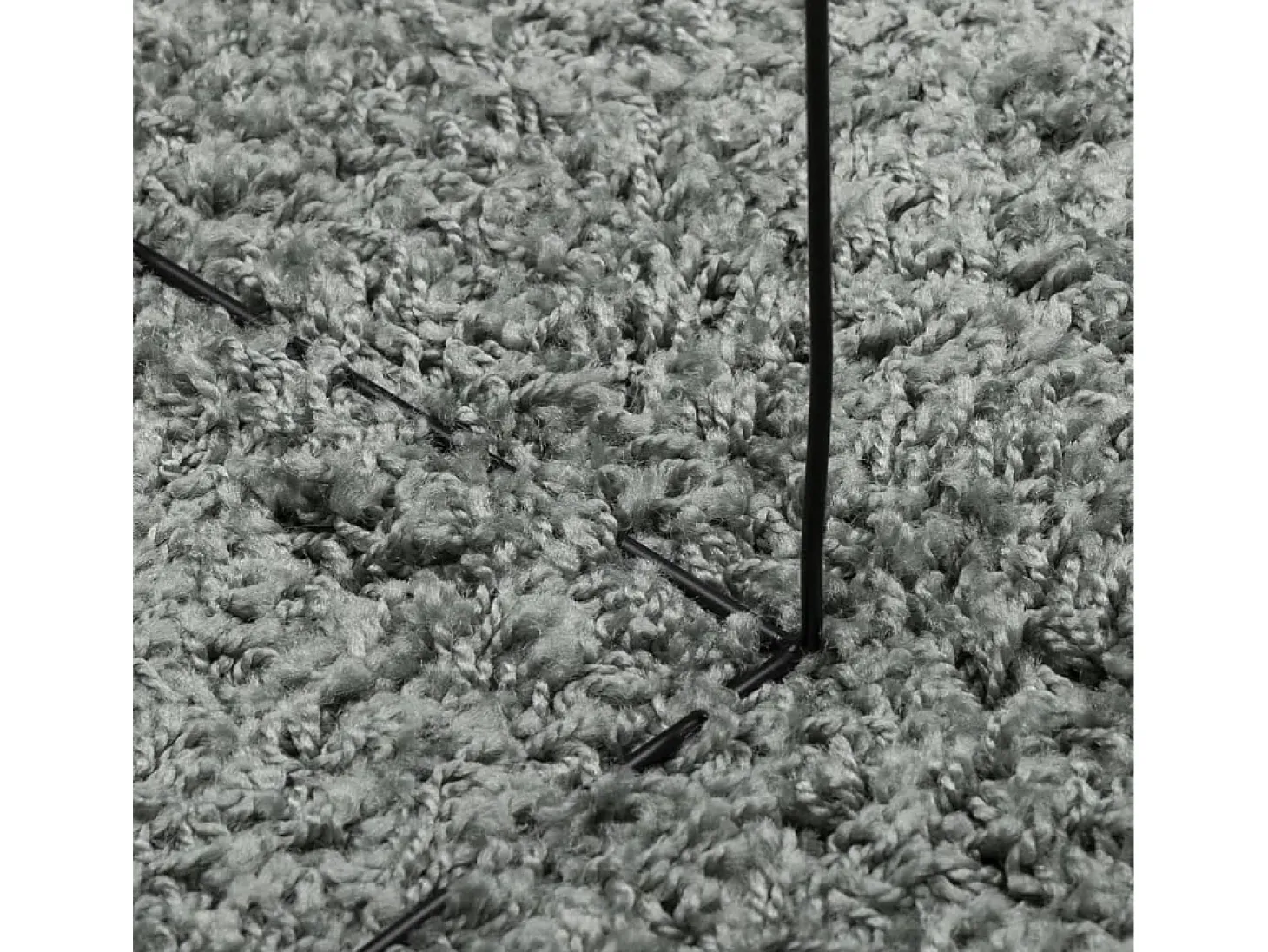 Alfombra peluda PAMPLONA, pelo largo, verde moderno, 80x200 cm
