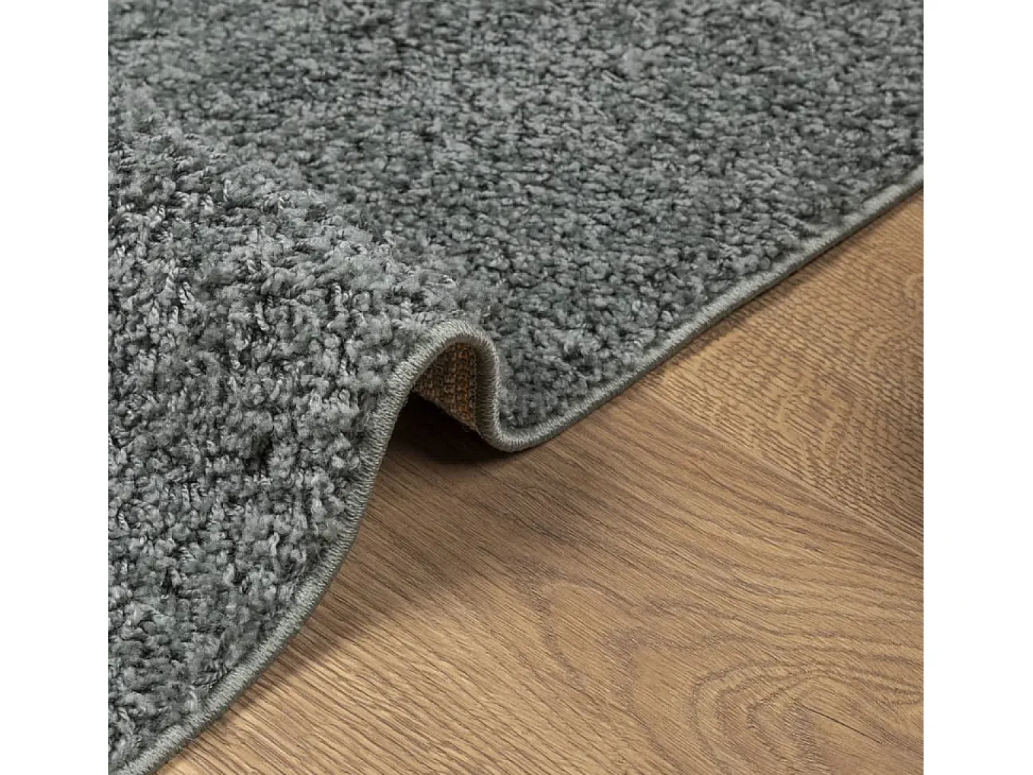 Alfombra peluda PAMPLONA, pelo largo, verde moderno, 80x200 cm