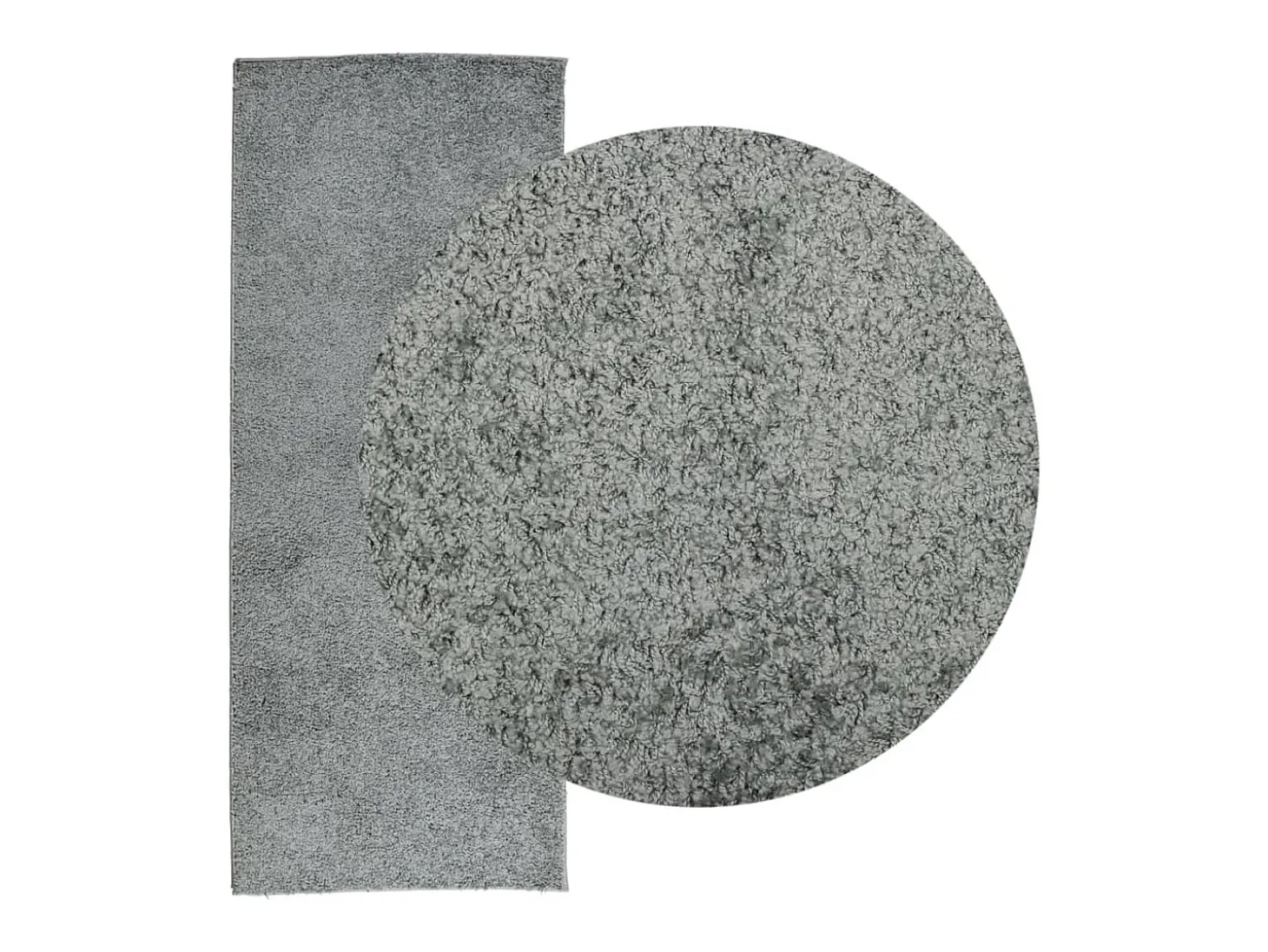 Alfombra peluda PAMPLONA, pelo largo, verde moderno, 80x200 cm