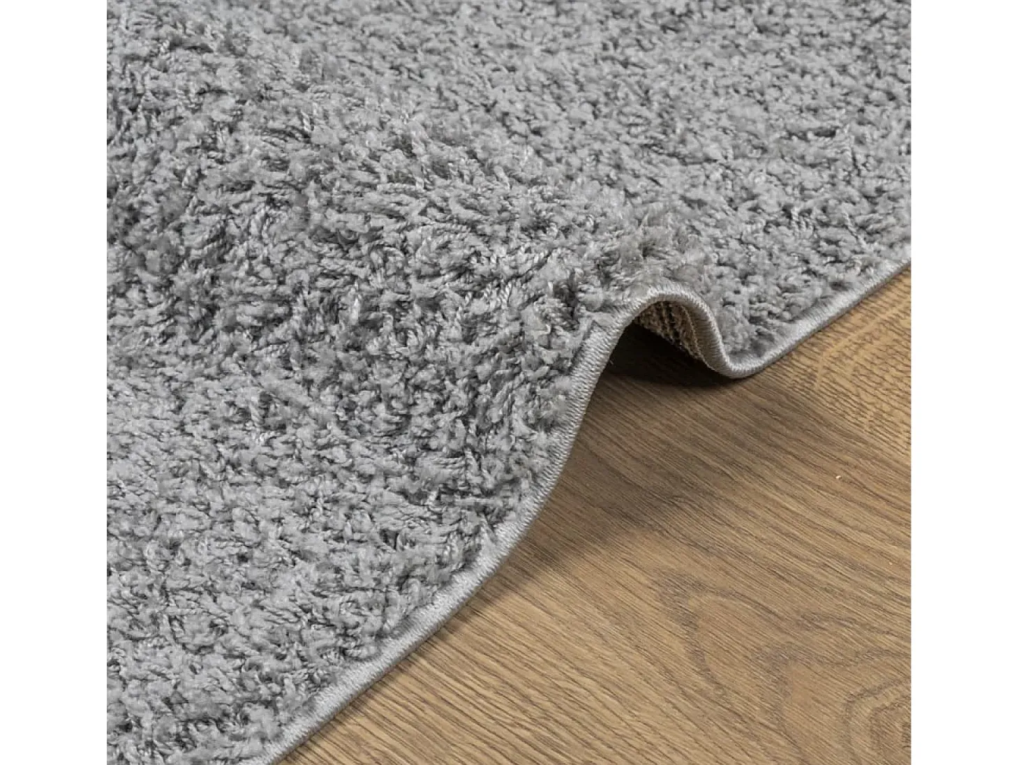 Alfombra peluda PAMPLONA, pelo largo, moderna, gris, 140x200 cm