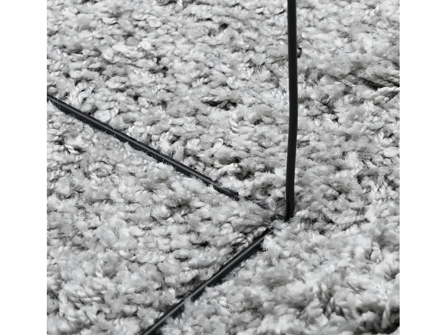 Alfombra peluda PAMPLONA, pelo largo, moderna, gris, 140x200 cm