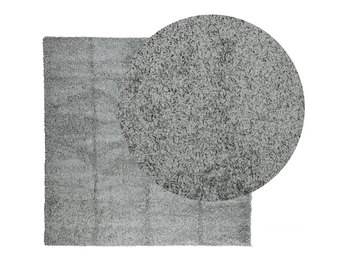 Alfombra peluda PAMPLONA, pelo largo, verde moderno, 160x160 cm