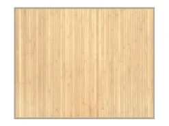Alfombra rectangular de bambú natural claro 80x100 cm