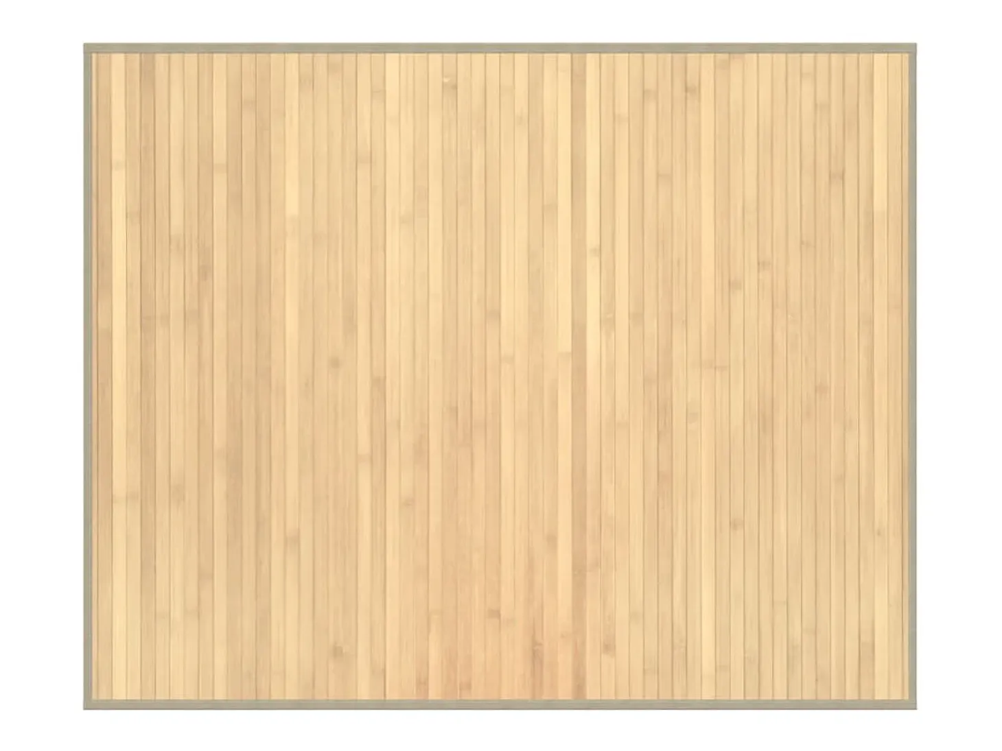 Alfombra rectangular de bambú natural claro 80x100 cm