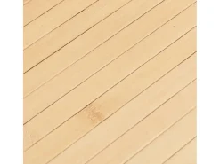 Alfombra rectangular de bambú natural claro 80x100 cm