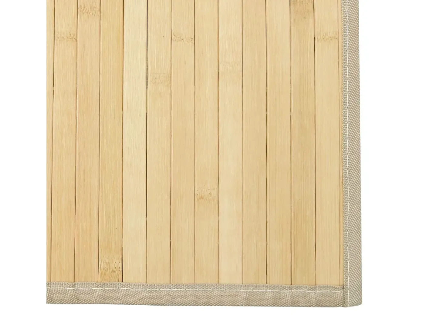 Alfombra rectangular de bambú natural claro 70x300 cm