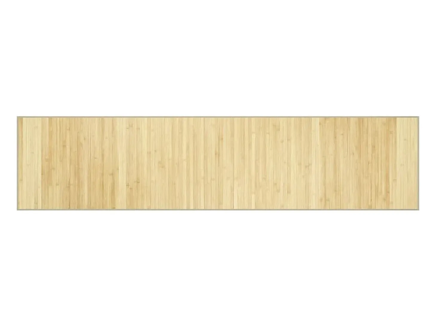 Alfombra rectangular de bambú natural claro 70x300 cm