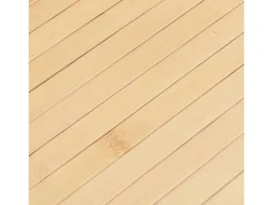 Alfombra rectangular de bambú natural claro 80x200 cm