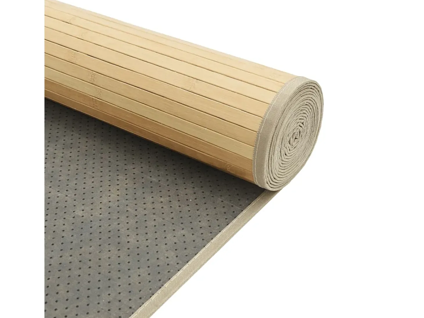 Alfombra rectangular de luz natural 100x200 cm bambú