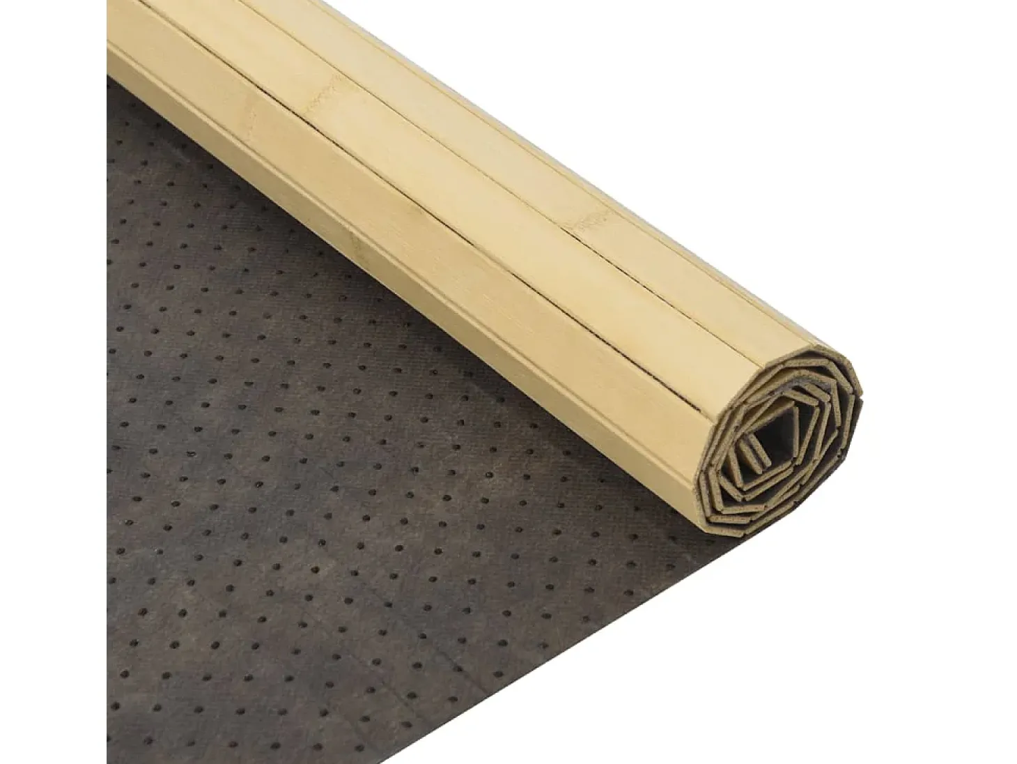 Alfombra rectangular de luz natural 100x100 cm bambú