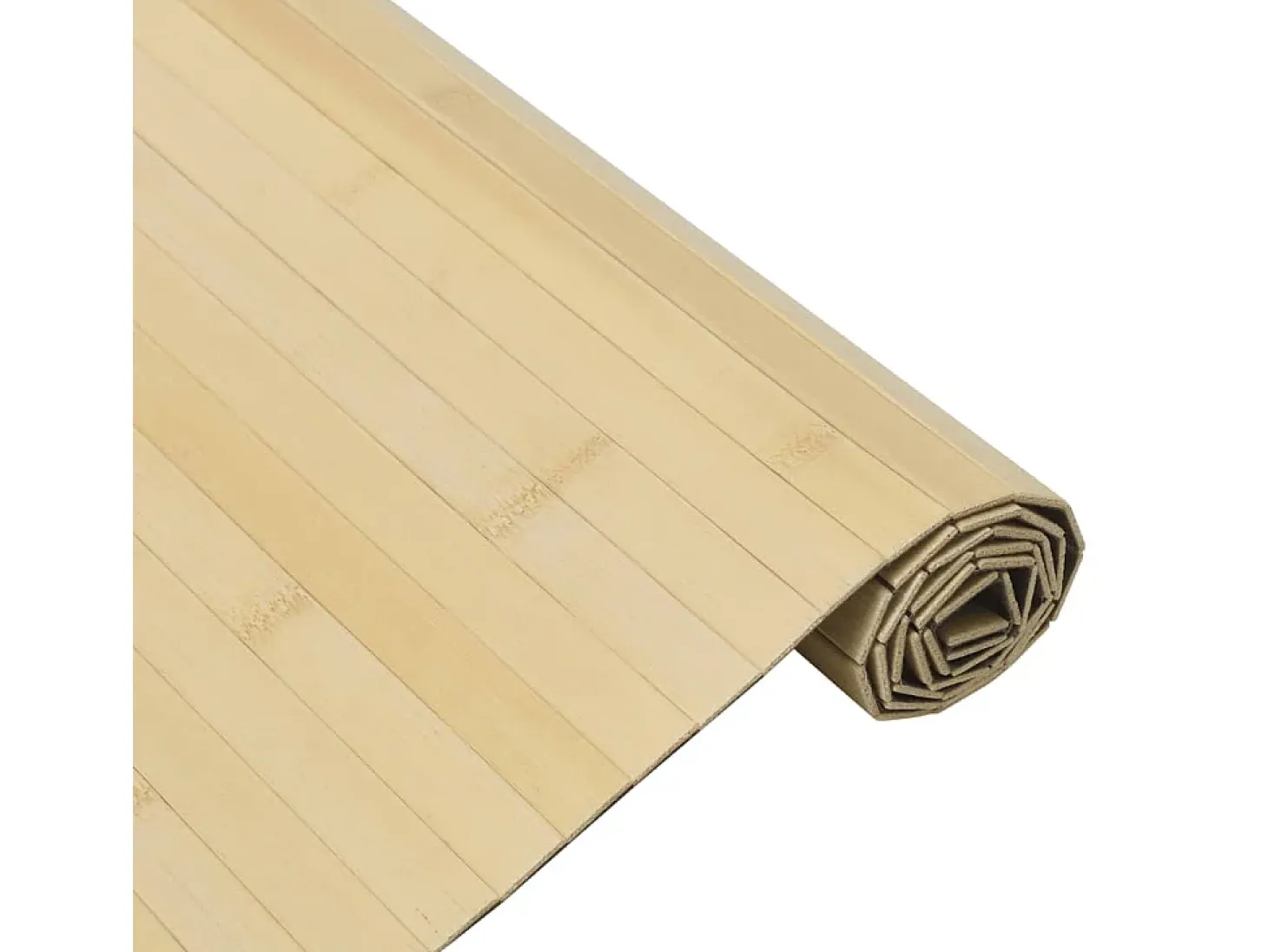 Alfombra rectangular de luz natural 100x100 cm bambú