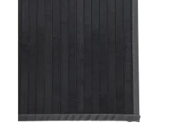 Alfombra rectangular gris 70x300 cm bambú