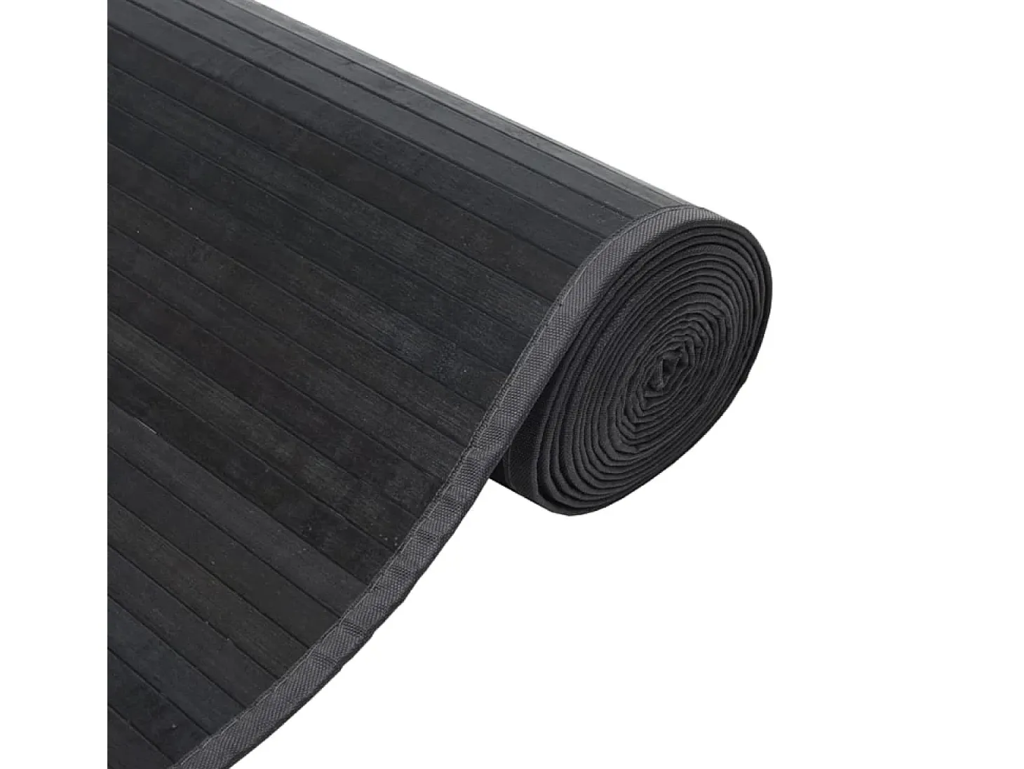 Alfombra rectangular gris 100x200 cm bambú
