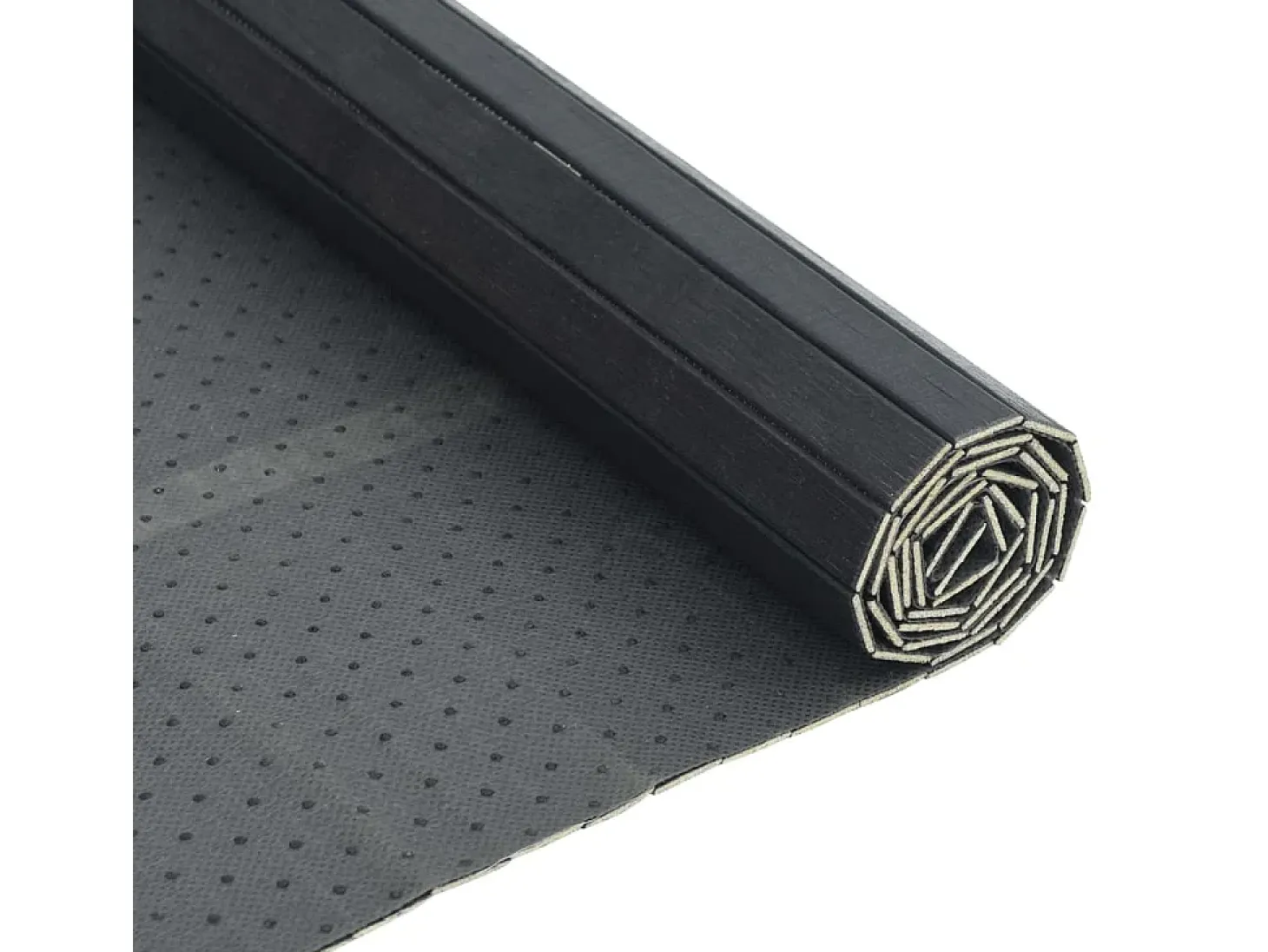 Alfombra rectangular gris 100x200 cm bambú