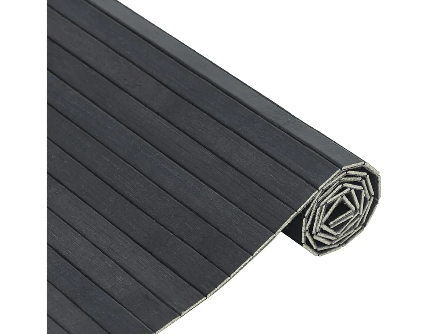Alfombra rectangular gris 100x200 cm bambú