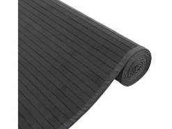 Alfombra rectangular gris 80x300 cm bambú
