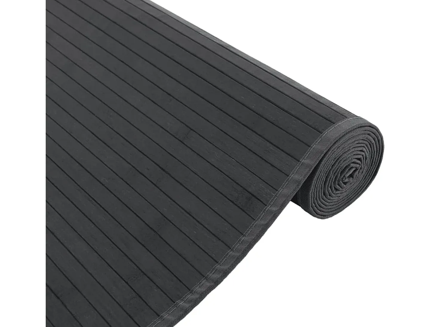 Alfombra rectangular gris 80x300 cm bambú