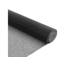 Alfombra rectangular gris 80x200 cm bambú