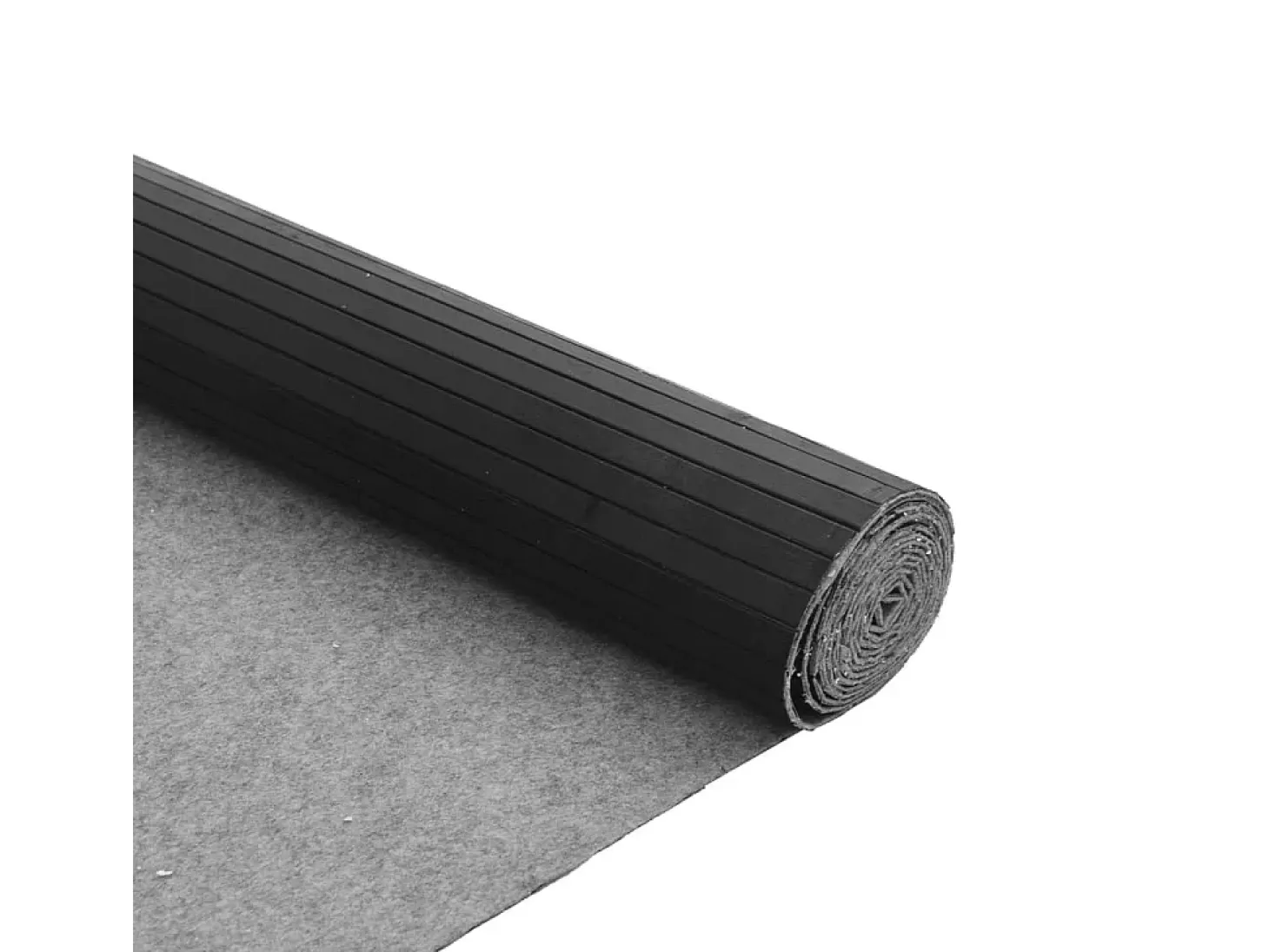 Alfombra rectangular gris 80x200 cm bambú