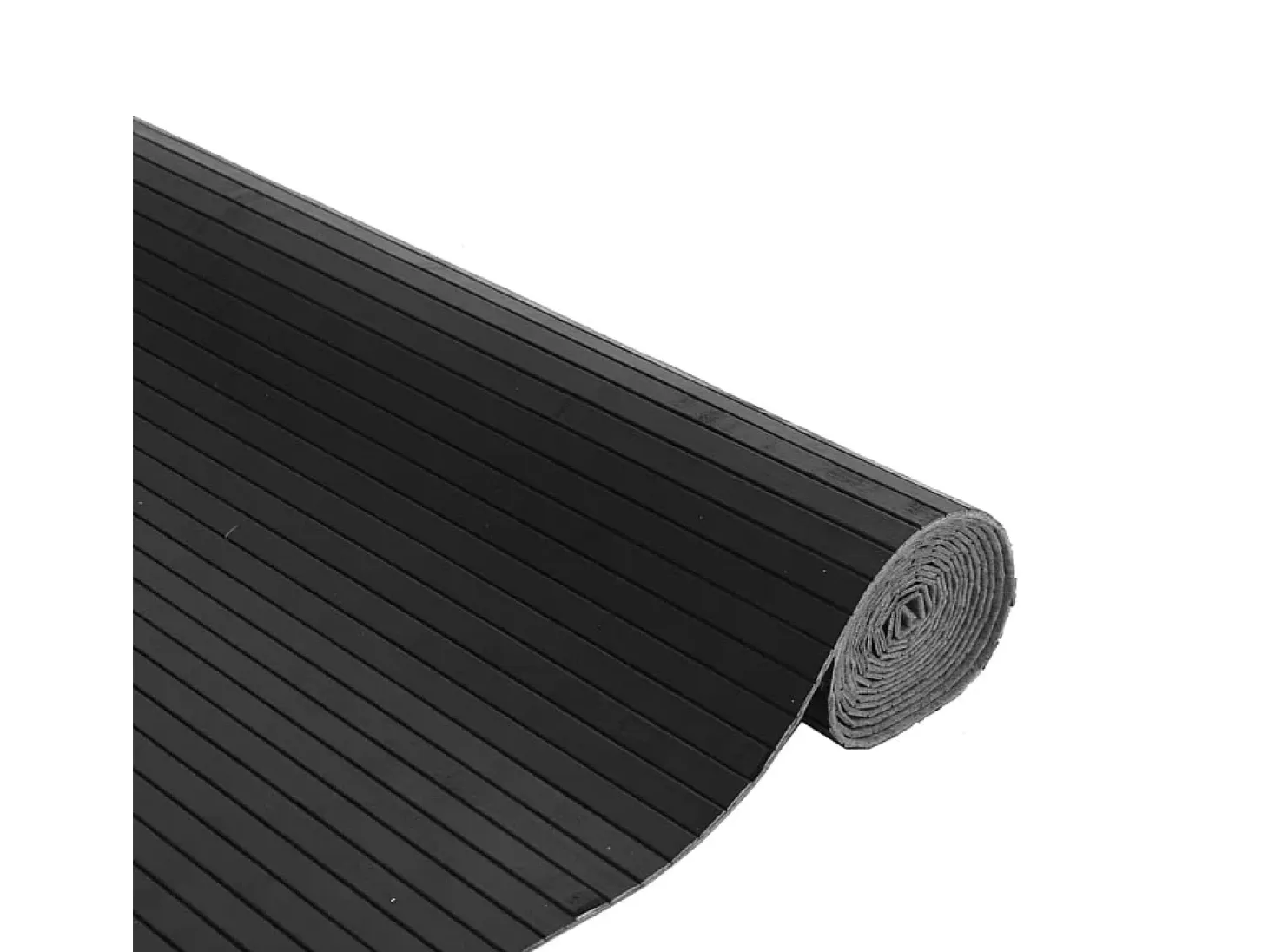Alfombra rectangular gris 80x200 cm bambú