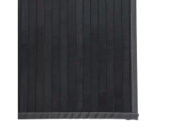 Alfombra rectangular gris 100x300 cm bambú