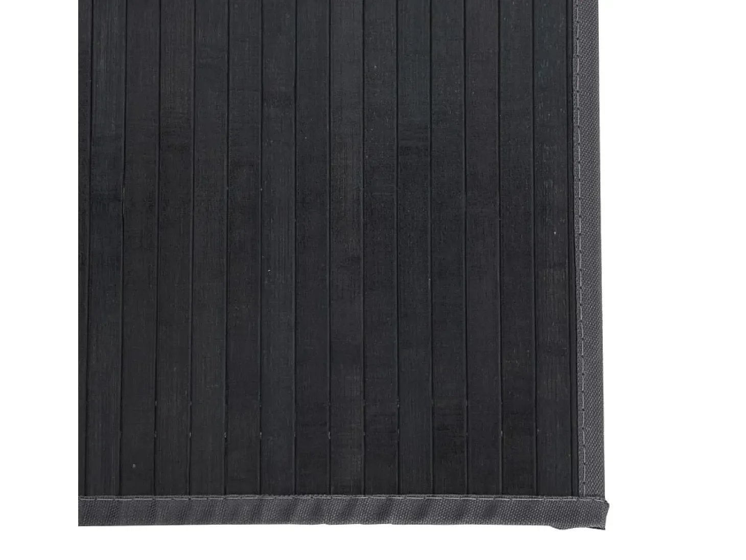 Alfombra rectangular gris 100x300 cm bambú
