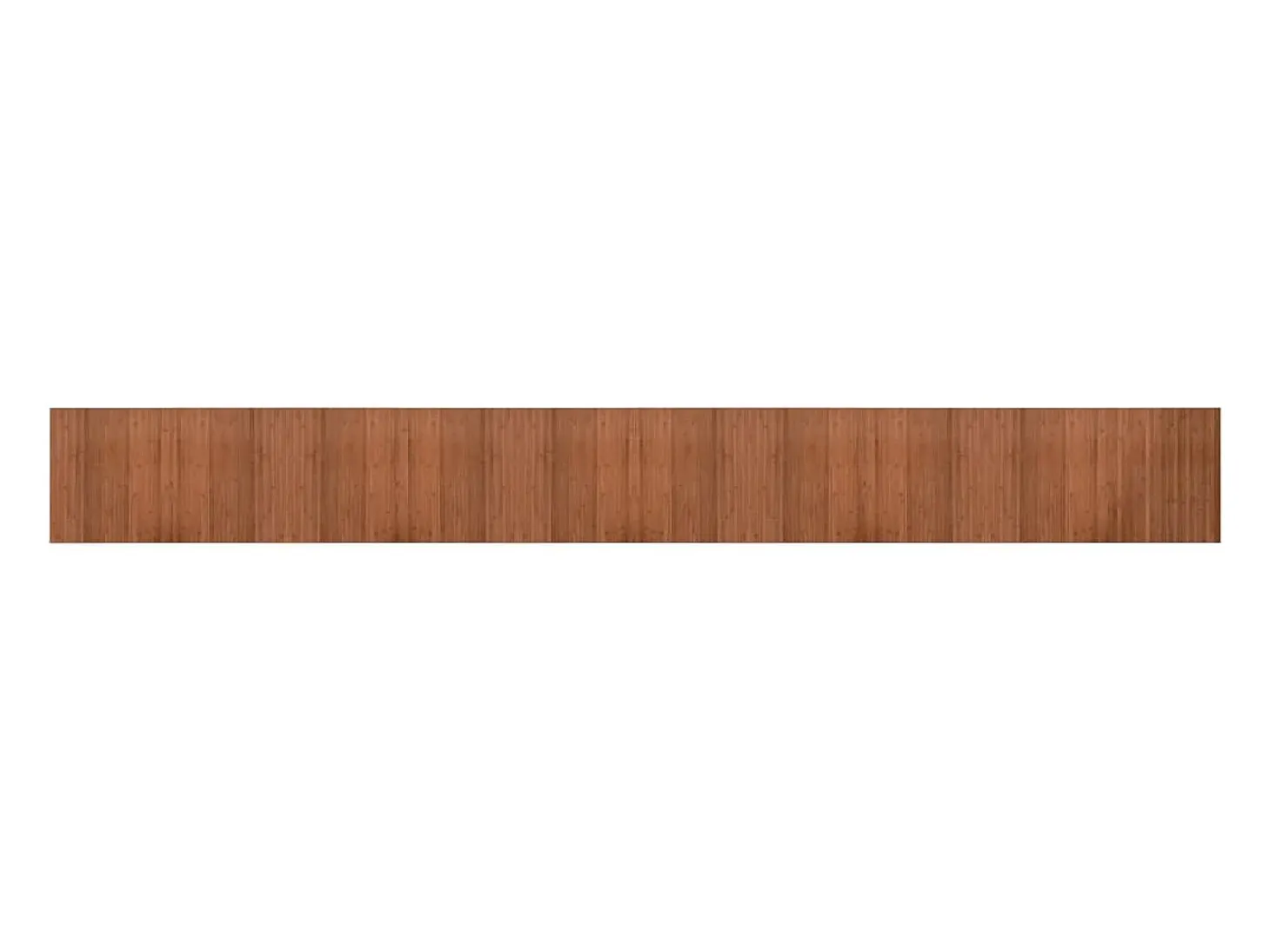 Alfombra rectangular marrón 60x500 cm bambú