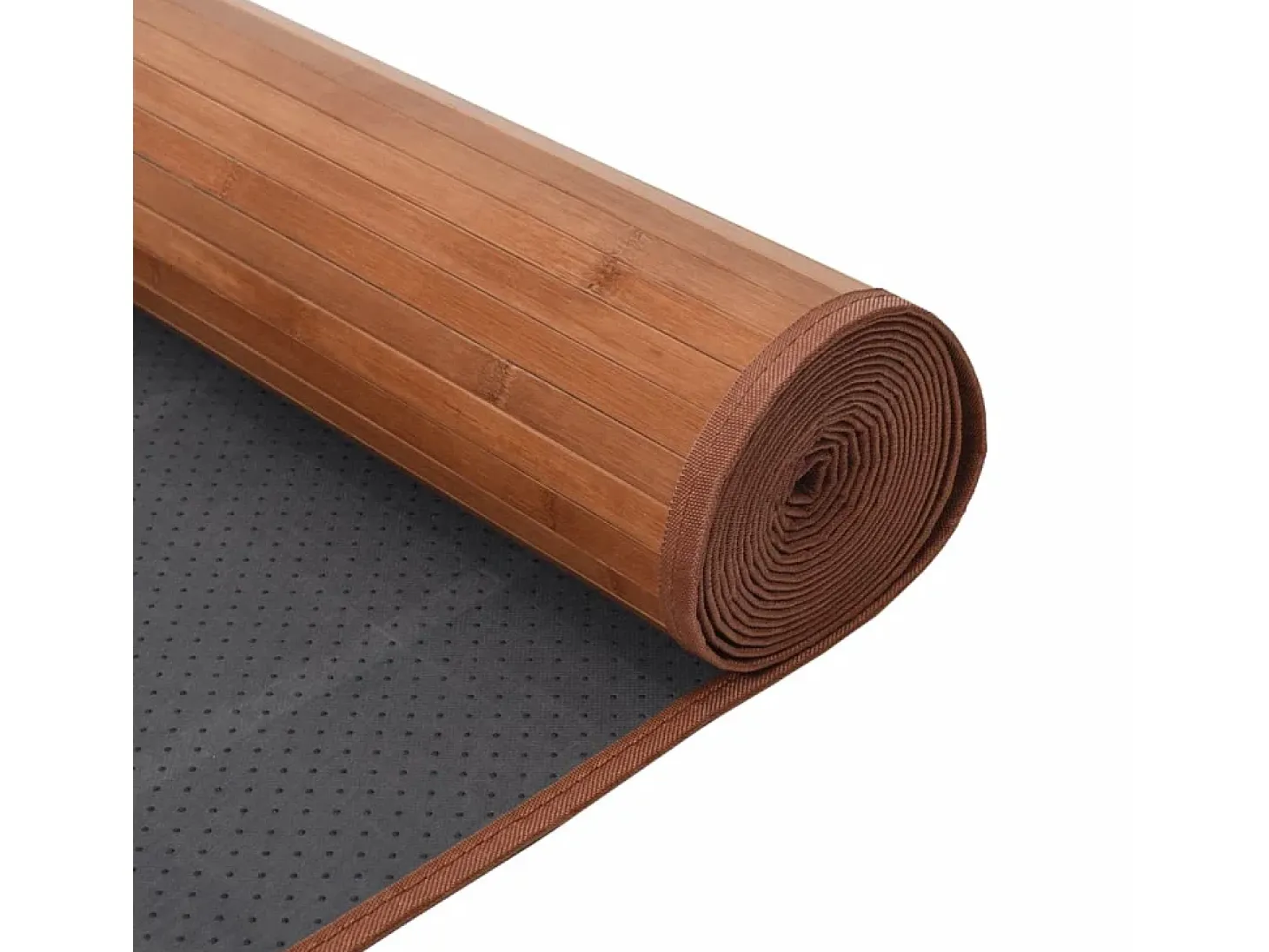 Alfombra rectangular marrón 100x200 cm bambú
